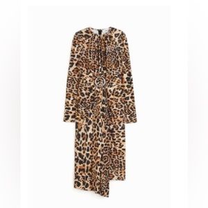 Rabanne x H&M Leopard Print Buckle Detail Dress SIZE Medium. Worn Once.